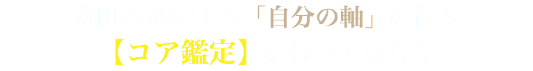 内田さんによる「自分の軸」を作る 【コア鑑定】を行ってもらう